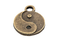 Anhänger Yin Yang antik bronze 4 Stück