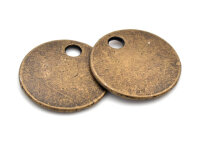 runde Plättchen in antik bronzefarben 16 mm 10 Stück
