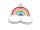 emaillierter Anhänger als Regenbogen in platinfarben 2er Set