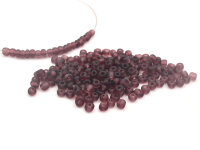 Rocailles Perlen gefrostet in pflaume 4 mm 300 Stück