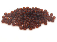 Rocailles Perlen gefrostet in rotbraun 4 mm 300 Stück