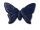 Schmetterling aus Vintage Kunststoff in marineblau 7 x 5 cm 