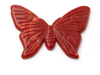 Schmetterling aus Vintage Kunststoff in rot marmoriert 7...