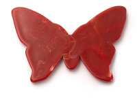 Schmetterling aus Vintage Kunststoff in rot marmoriert 7 x 5 cm