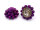 kleine Perlenblume aus Holz in violett 4 Stück