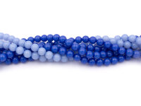 Perlen aus Kunststoff in Blautönen 8 mm 3 Stränge