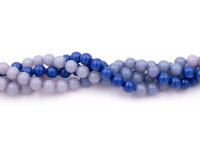 Perlen aus Kunststoff in Blautönen 8 mm 105 Stück