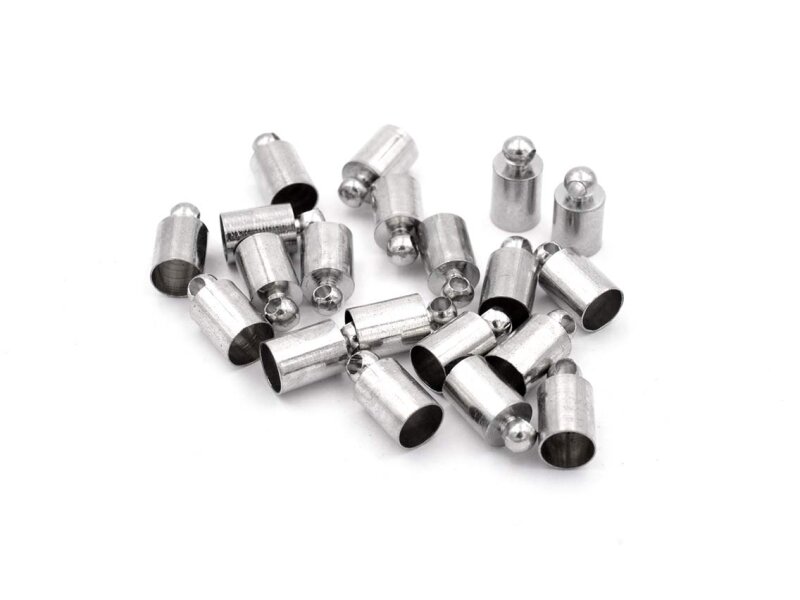 Endkappen Metallkappen Endteile 10x14mm für Bänder 7mm  SERAJOSY Kordeln Quasten 