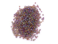 Rocailles Perlen in lila im Holographic Design 2 mm 10 Gramm ca 1000 Stück