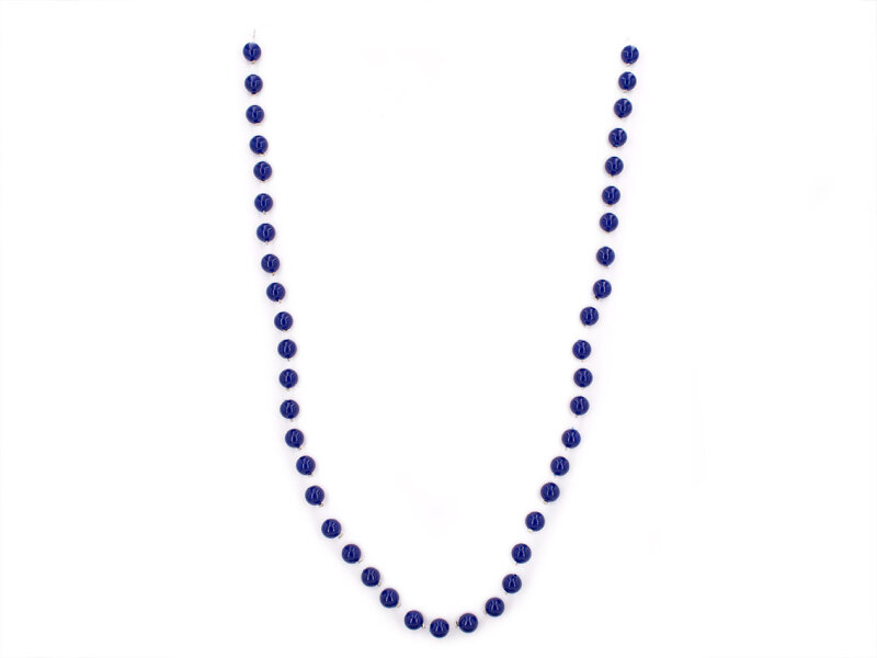 Kette mit Perlen in dunkelblau 100cm 1 Stück
