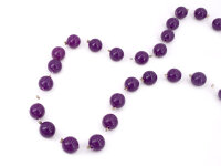 Kette mit Perlen in violett 100cm 1 Stück