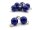 Verbinder mit einer 8mm Perle in marineblau 8 Stück