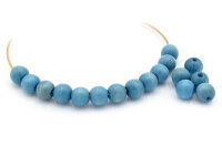 Perlen aus Holz in blau 7mm 50 Stück