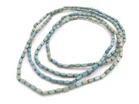 längliche Perlen aus Holz in blaugrün 100 Stück