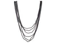 mehrreihige Perlenkette mit kleinen Perlen in schwarz 1...