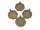Fassungen in antik bronzefarben für 25 mm Cabochons 4 Stück