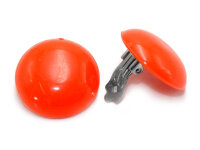 Ohrclips mit rundem Cabochon in orange 23mm 2 Stück