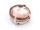 doppelseitige Glascabochons in rosa und antik silberfarben 14mm 6 Stück