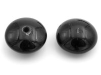 gewölbte Glascabochons in schwarz 10mm 6 Stück