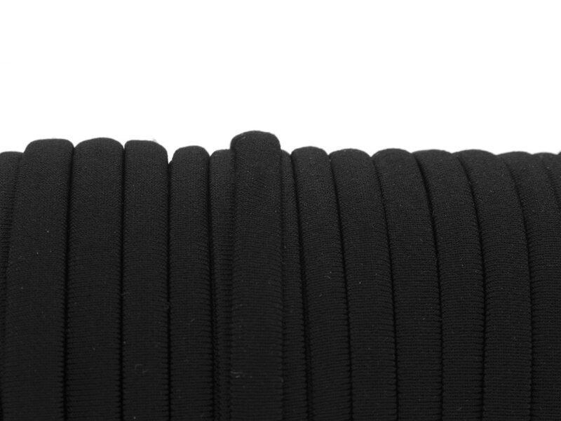 elastisches Habotei Seidenband in schwarz 5x3mm 2m