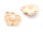 Anhänger als Blüte in lightgoldfarben mit Emaille in apricot 2 Stück