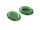 2 Glasschliff Cabochons 18 x 13 mm in grün