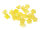 20 Blüten 13 mm gelb gefrostet