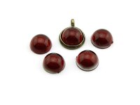 20 Cabochons in rot, 10 mm