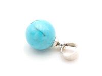 Aufhängung für angebohrte Perlen mit Collierschlaufe in silberfarben 10 Stück