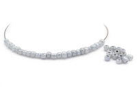 Rocailles Perlen in grau 3mm 40g