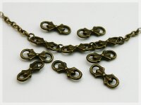20 Verbinder als Schleife gefertigt in vintage Bronze