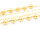 zweireihige Gliederkette mit Kugeln in goldfarben ein Meter