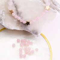 Perlen aus natürlichem Rosenquarz 4mm 20 Stk.