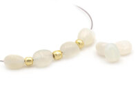 Perlen aus natürlichem Mondstein 5g ca. 20 Stück 
