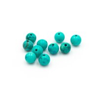 Perlen aus gefärbtem Howlith 6 mm 10 Stück