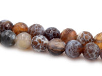Perlen aus natürlichem Feuerachat 10 mm 8 Stück