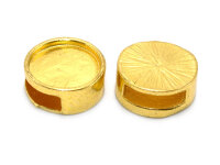 Schiebeperlen in goldfarben für 12 mm Cabochon 2...