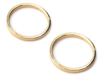 Ringe als Verbinder 18k goldbeschichtet 15 mm 2 Stück