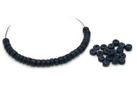 Perlen aus Kokosnuss in schwarz 5 mm 130 Stück