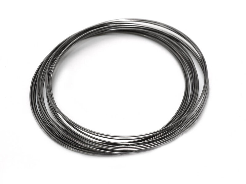 Memory Wire, Spiralarmband in gunmetal 0,6 mm 20 Windungen