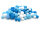 PomPoms/Bommeln in den Farben blau und weiß ca. 100 Stück zum Basteln und Nähen