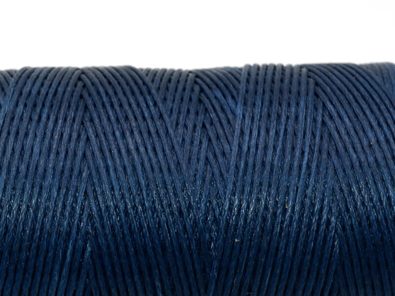 Polyesterkordel gewachst in dunkelblau 0,8mm 10m