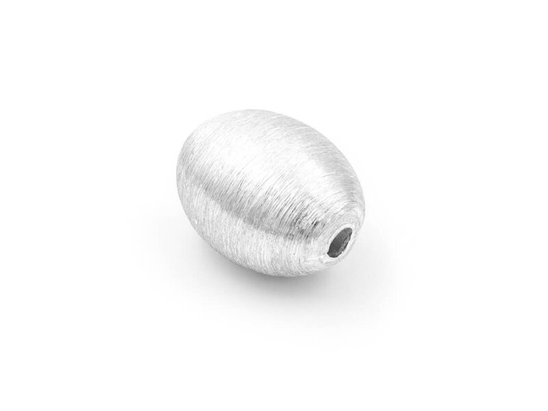 oval geschliffene Perle aus 925 Silber 12 mm 1 Stück