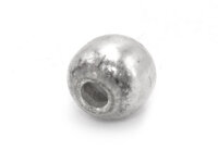 glänzende Perle aus 925 Silber 6x5 mm 1 Stück