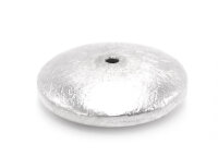 ovale Perle als Scheibe aus 925 Silber 16 mm 1 Stück