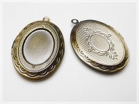 1  Medaillon in Vintage bronze für 18 x 13 mm Cabochons