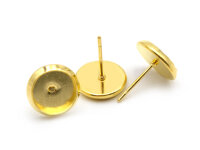 Ohrstecker in goldfarben für 8 mm Cabochons 6 Stück