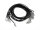 Halsketten aus gewachster Kordel in schwarz mit Messingverschluss 5 Stück
