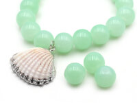 Perlen in Jadeoptik in mint 10mm 20 Stück