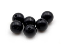 Perlen aus schwarzem Turmalin 6 mm 6 Stück